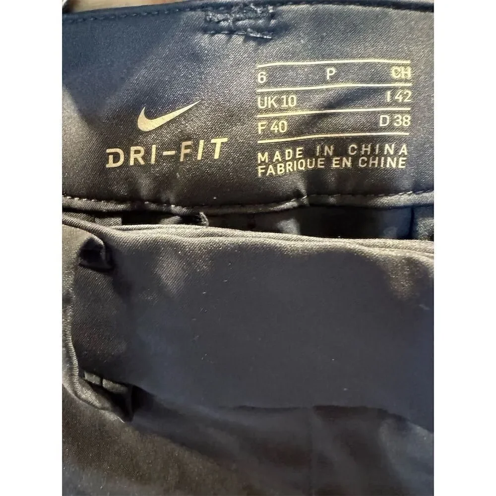 Nike Gray Chino Dri-FIT Flat Front Golf Shorts Women's Size 6